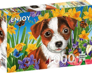 Puppy Garden Puzzel (1000 stukjes) | Enjoy Puzzle - Puzzels, Verzenden, Nieuw