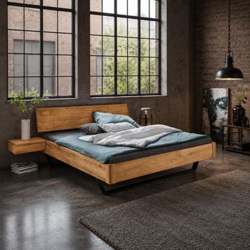 Van Schaik Flair Massief Eiken Houten Bed - 140 x 200, Nieuw