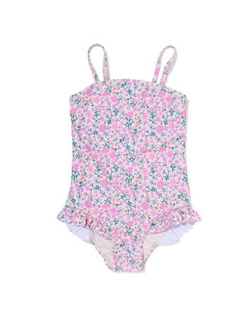HEMA Kinderbadpak bloemen lila, Verzenden, Nieuw