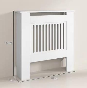 Witte Radiatorafdekking MDF – Modern Lattenontwerp met Plank, Huis en Inrichting, Kasten | Overige, Verzenden, Nieuw