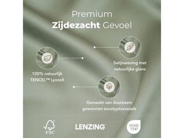 Sjumo Tencel Sateen Dekbedovertrek - 260x220 cm - Ademend, Verzenden, Nieuw