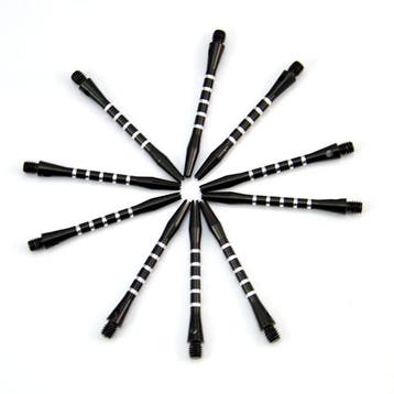 10x Medium Aluminium Dart Shaft Zwart 48mm, Verzamelen, Verzenden, Nieuw