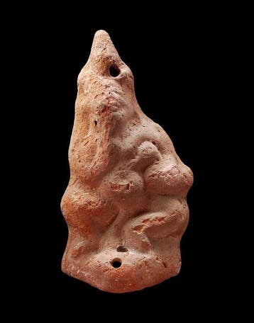 Oud-Egyptisch - God Harpocrates ithyphallisch met de dubbele