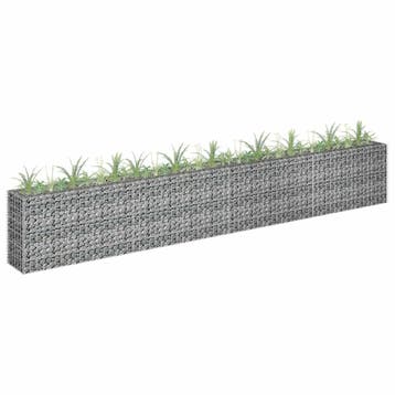 vidaXL Gabion plantenbak verhoogd 360x30x60 cm, 100 cm of meer, Verzenden, Nieuw, Metaal