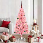 vidaXL Kerstboom met 150 LED met standaard Roze 150 cm PVC, Diversen, Kerst, Verzenden, Nieuw