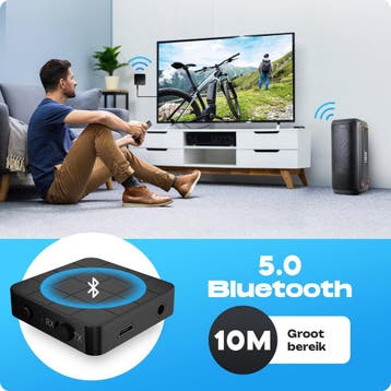 Bluetooth Transmitter &amp; Receiver 2 in 1 - BT 5.0 - 3.5MM, Ophalen of Verzenden, Nieuw