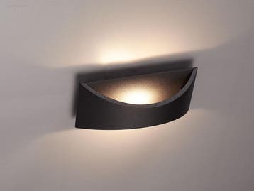 (16x) 7.5W LED Wandlamp design zand zwart warm..., Nieuw
