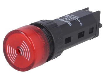 Inbouw lichtzoemer - 80dB - 12V - Rood, Ophalen of Verzenden, Nieuw