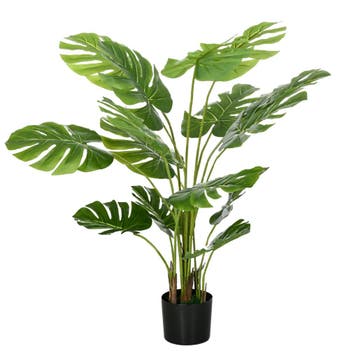 TRUUSK Kunstmatige Monstera 120cm - Met Bloempot - PE-Mos -, Verzenden, Nieuw