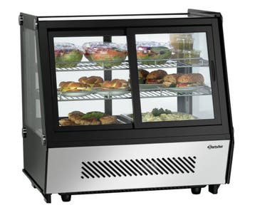 Bartscher Koelvitrine | 120L | Convectiekoeling | Zwart/RVS, Ophalen of Verzenden, Nieuw
