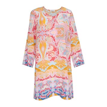 Princess goes Hollywood • roze zijden jurk paisley • 36, Kleding | Dames, Jurken, Princess goes Hollywood, Verzenden, Nieuw, Roze