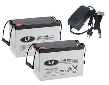 Landport (LP) 2x EV12-100s accus 12 volt 100 ah + IMPULS II, Ophalen of Verzenden, Nieuw