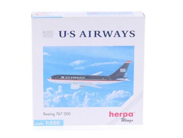 Schaal 1:500 Herpa 504317 U.S Airways Boeing 767-200 Reg...., Ophalen of Verzenden, Gebruikt