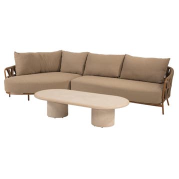 Hampton Biarritz chaise longue loungeset 3 delig mortex, Ophalen of Verzenden, Nieuw