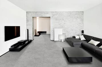 Vloertegel/Wandtegel JOS. Sismic Grey Grijs Stonelook 90x90, 60 cm of meer, Nieuw, Ophalen of Verzenden, 10 m² of meer