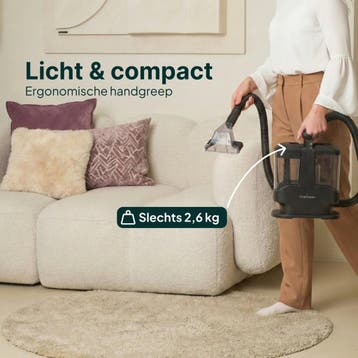 Vlekkenreiniger Compact - Tapijtreiniger - 5 Opzetstukken, Verzenden, Zo goed als nieuw