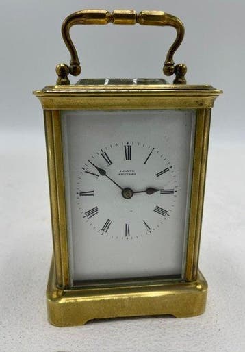Klok - Facet geslepen glas, Brons, Emaille - 1850-1900