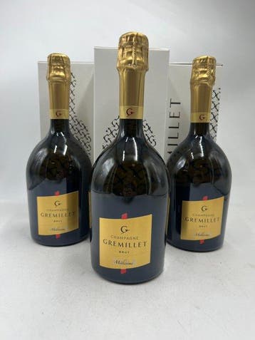 2018 Gremillet, Millésimé - Champagne Brut - 3 Flessen (0.75, Nieuw