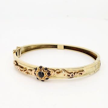 Armband - 14 karaat Geel goud - Granaat, Nieuw