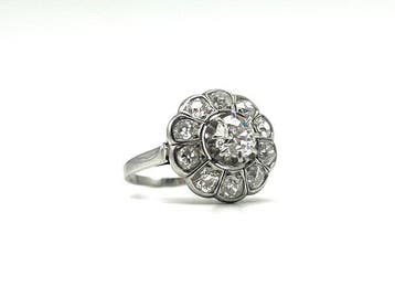 Ring Platina - 1.00ct. tw. Diamant (Natuurlijk), Sieraden, Tassen en Uiterlijk, Nieuw