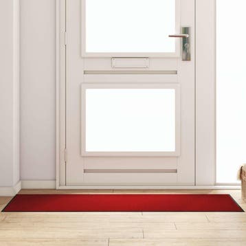 vidaXL Deurmat Rood en Zwart 60 x 180 cm 100% Polyamide, Verzenden, Nieuw
