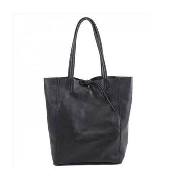 Zwarte Vera Pelle leren shopper, Verzenden, Nieuw