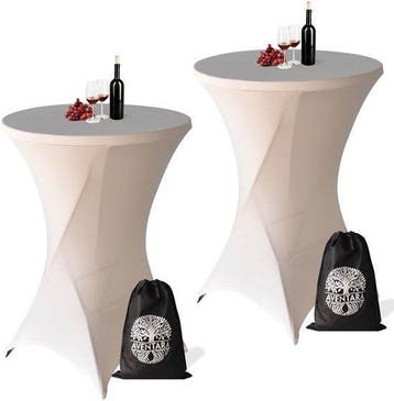 Statafelrok Champagne / Beige x 2 – 80-85 x 110 cm – Premiu, Verzenden, Nieuw