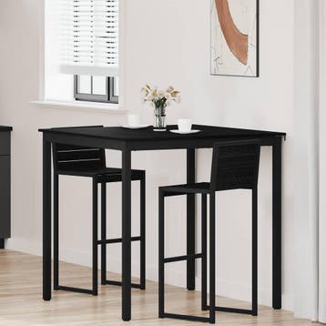 vidaXL Staande Bartafel Bewerkt hout Vierkant, Huis en Inrichting, Verzenden, Nieuw
