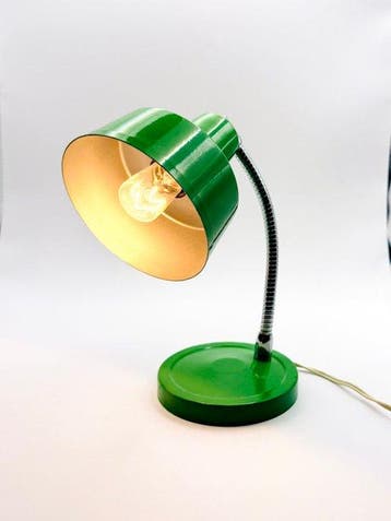 Nachtlampje - Staal - Groene designlamp