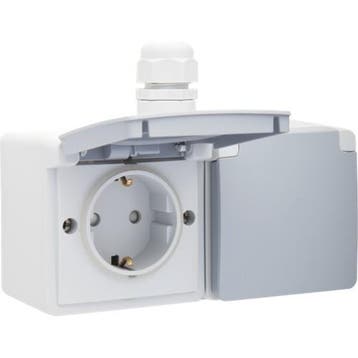 Spuitwaterdicht dubbel horizontaall stopcontact 16 A/250VC, Auto-onderdelen, Ophalen of Verzenden, Nieuw