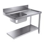 Aanvoertafel met Bodemschap | 120cm |  RVS | Rechts, Verzenden, Nieuw in verpakking