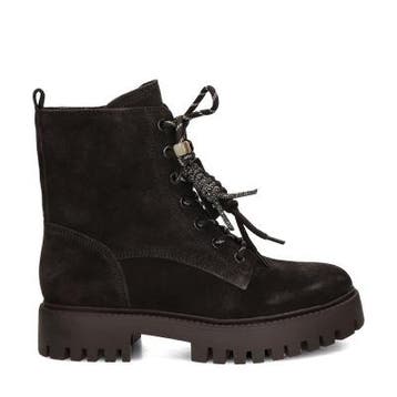 Guess Fizzle veterboots voor dames in het Bruin, Guess, Bruin, Verzenden, Lage of Enkellaarzen