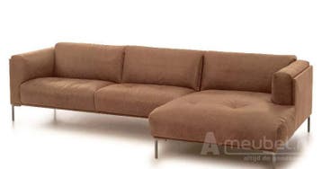 Loungebank Bern - loungebanken - Beige, Nieuw, Leer