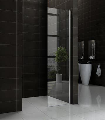 Zijwand + muurprofiel  400 x 2000<br/>10mm NANO glas, Verzenden, Nieuw