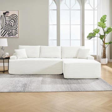 Coredo Bank - Corduroy bekleding - Rechts - Crème, Verzenden, Nieuw