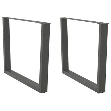 vidaXL Eettafelpoten 2 st V-vormig 100x(72-73,3) cm staal, Verzenden, Nieuw