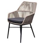 Chianti dining tuinstoel grijs rope set van 6, Tuin en Terras, Ophalen of Verzenden, Nieuw, Aluminium