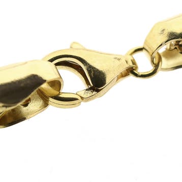 Gouden gedraaide schakelketting | 60 cm, Sieraden, Tassen en Uiterlijk, Kettingen, Ophalen of Verzenden, Gebruikt, Goud, Goud
