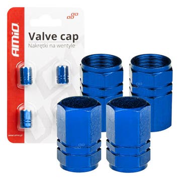 Aluminium ventieldopje - Blauw - 4 stuks, Auto-onderdelen, Verzenden, Nieuw