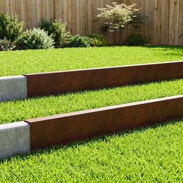 vidaXL Afdekprofiel voor tuinafboording 10 st 100 x 6 x 15, Verzenden, Nieuw