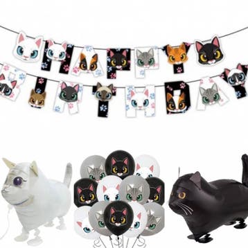 Poezen slinger Happy Birthday Cats XL, Verzenden, Nieuw