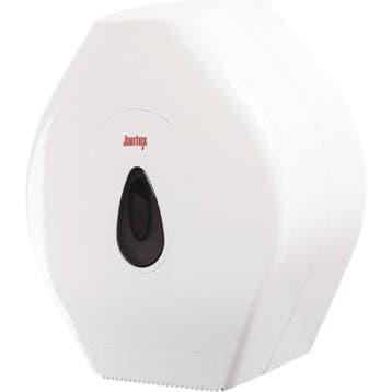 Jumbo toiletrol dispenser kunstof wit, Verzenden