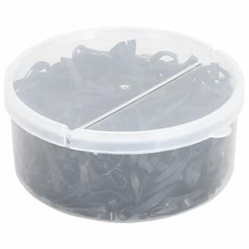 vidaXL Haarelastiekjes paard 500 st silicone zwart, Dieren en Toebehoren, Paarden en Pony's | Overige Paardenspullen, Verzenden