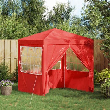 vidaXL Partytent 200 x 200 x 240 cm Rood PE en staal, Verzenden, Nieuw, Partytent