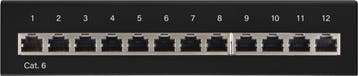 CAT 6 mini/desktop patchpaneel, 12-poorts (1 U)-Zwart, Computers en Software, Servers, Ophalen of Verzenden, Nieuw