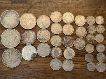 Wereld. Collection of silver coins, Postzegels en Munten