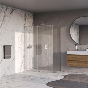 Brauer Stellar - Douchecabine met Draaideur - Helder Glas -, Ophalen of Verzenden, Nieuw, Rvs