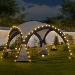 [pro.tec] Paviljoen Grästorp met LED-verlichting 345x345x247, Tuin en Terras, Partytenten, Verzenden, Nieuw