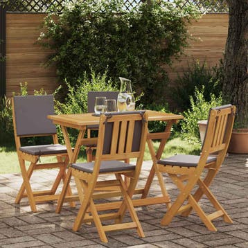 vidaXL Bistrostoelen voor buiten 4 pcs Donkergrijs 38 x 46 x, Verzenden, Nieuw
