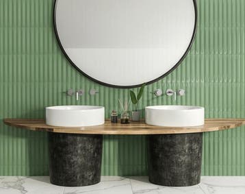 Wandtegel Groen 5x30cm (Muurtegels, Muur- en plafondtegels), Nieuw, 20 tot 40 cm, 10 m² of meer, Wandtegels